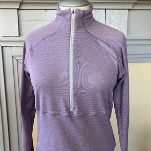 Patagonia Light Purple Polartec ¾ Zip Base Layer – Women’s Medium